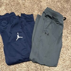 Under Armour and Jordan Kids Jogger Pants - Navy and Gray